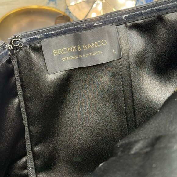 🆕 BRONX & BANCO 🧿 NWOT Harper Strapless Beige and Black Gown, Sz L US 8 - Picture 13 of 14